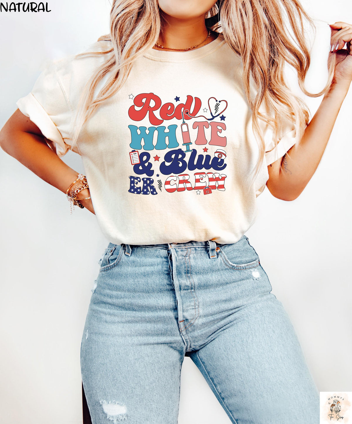 Red White Blue ER Crew Shirt Funny 4th of July Nurse Tee All American Nurse T Shirt Patriotic RN Gift Emergency Room Crew Shirt Graphic Tee – Feel-Good Design · Must-Have Style