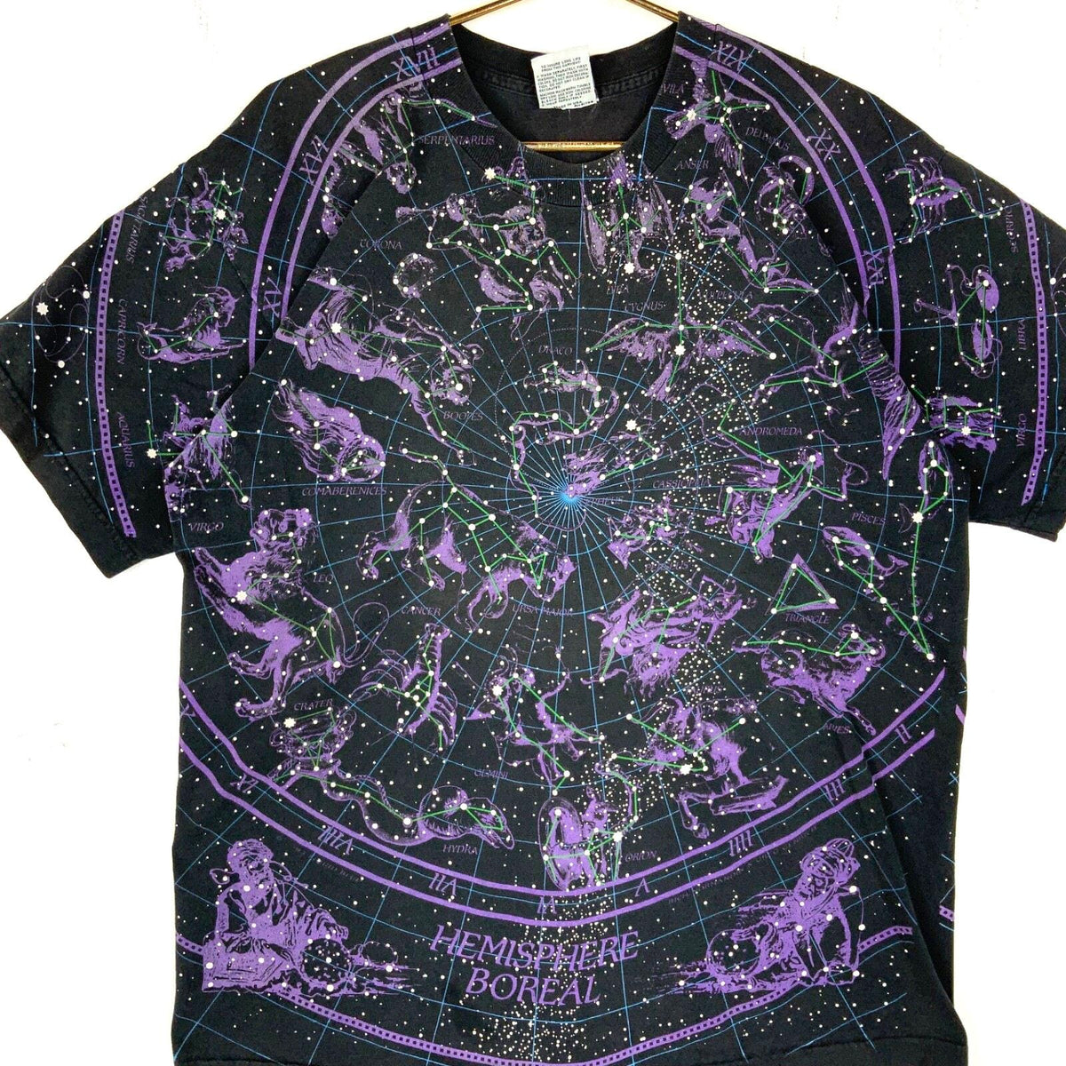 Vintage Zodiac Star Signs Liquid Blue TShirt XL All Over Print 1993 Horoscope Graphic Tee – Feel-Good Design · Perfect For Daily Wear