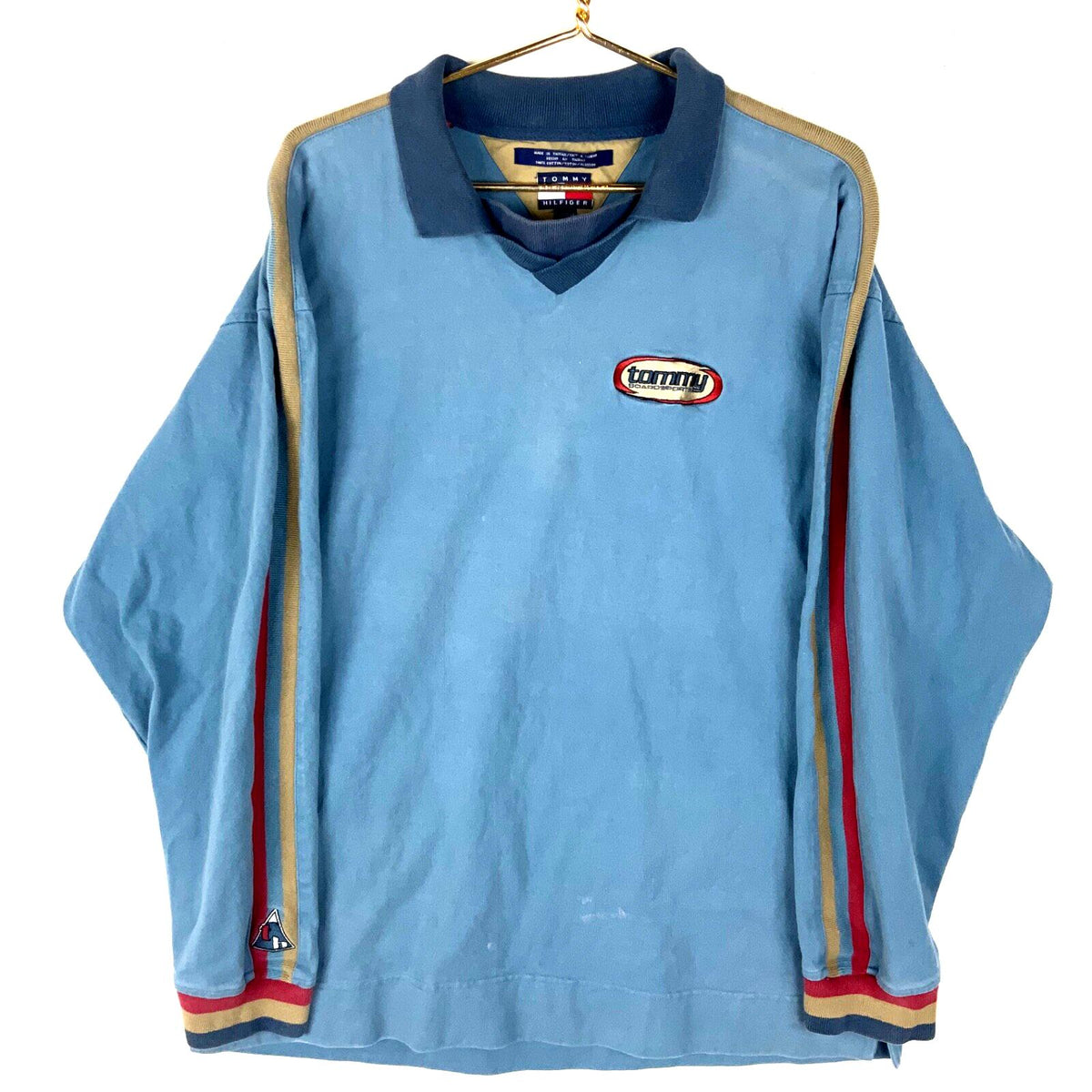 Vintage Tommy Hilfiger Rugby Shirt XL Blue Long Sleeve 90s Graphic Tee – Aesthetic Look · Trending Graphic Apparel