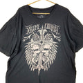 Xtreme Couture TShirt 3XL Black Double Sided Made In Usa Skull Winged Cross Graphic Tee – Warm & Stylish · Perfect For Daily Wear