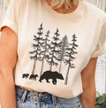 Cute Mama Bear and Cubs Tee Shirt Pine Tree Tshirt Graphic Tee – Aesthetic Look · Trending Graphic Apparel