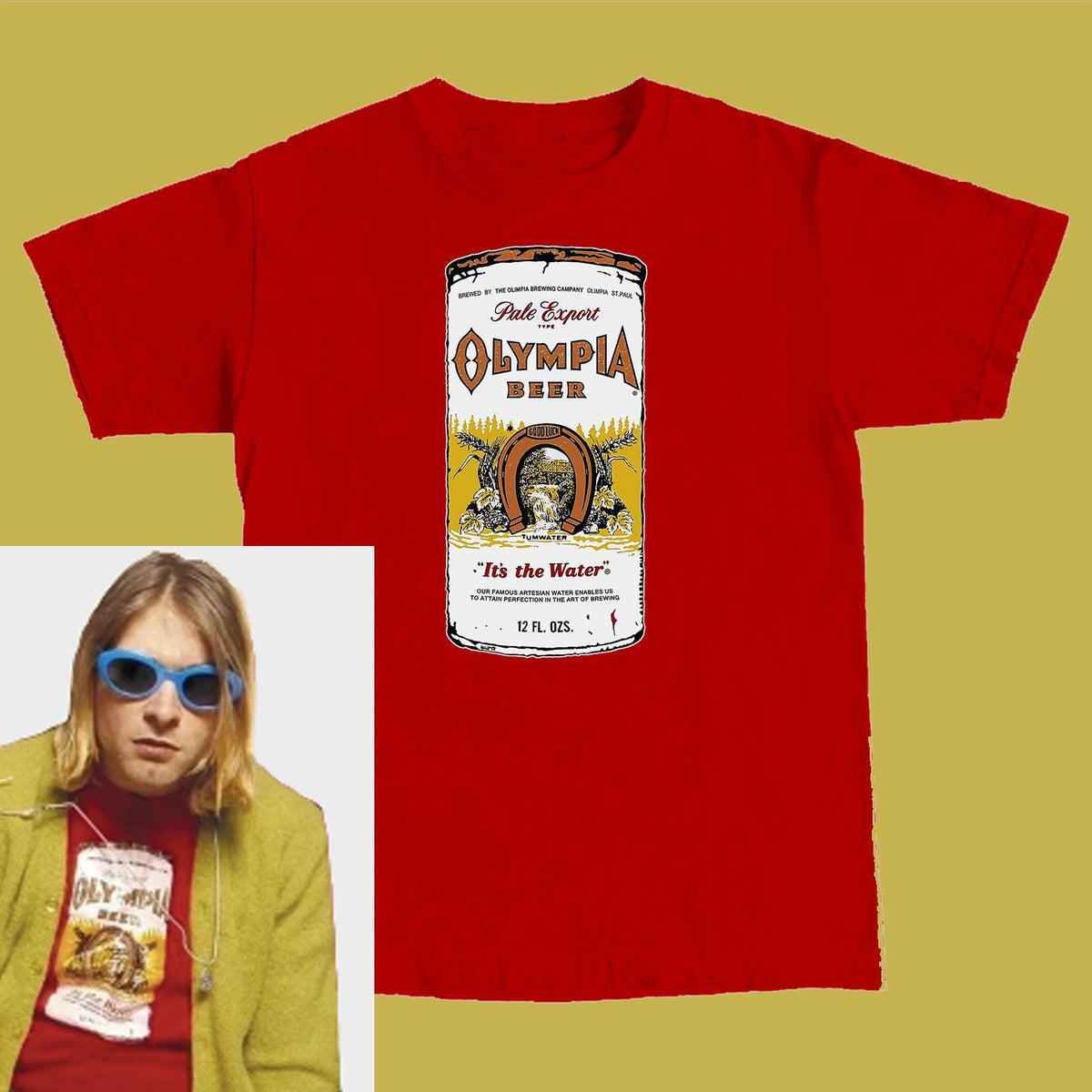 Olympia T Shirt Worn by Kurt Cobain Graphic Tee – Cozy Vibes · Perfect For Daily Wear
