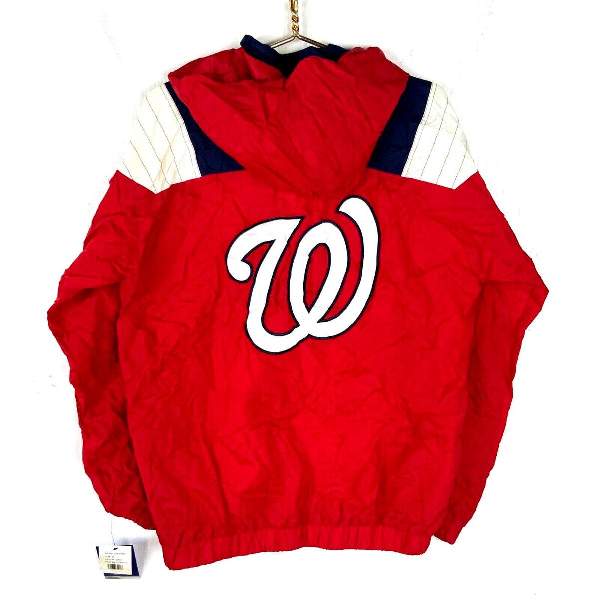 Washington Nationals Starter Windbreaker Jacket Medium Red Mlb 14 Zip New Graphic Tee – Cozy Vibes · Top Pick For Any Outfit
