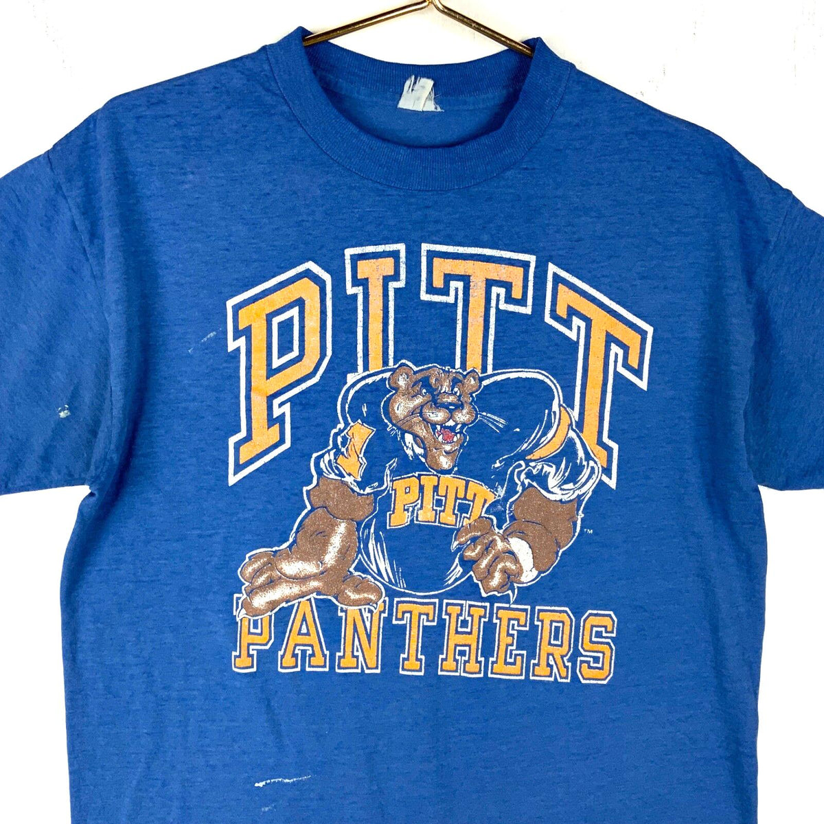 Vintage Pitt Panthers Tshirt Large Blue Single Stitch Ncaa Football 1980s Graphic Tee – Warm & Stylish · Top Pick For Any Outfit