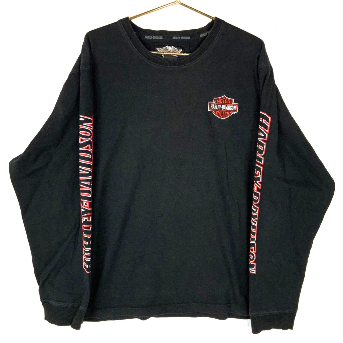 Harley Davidson Motorcycles TShirt Size 2XL Black Long Sleeve Embroidered Graphic Tee – Aesthetic Look · Top Pick For Any Outfit
