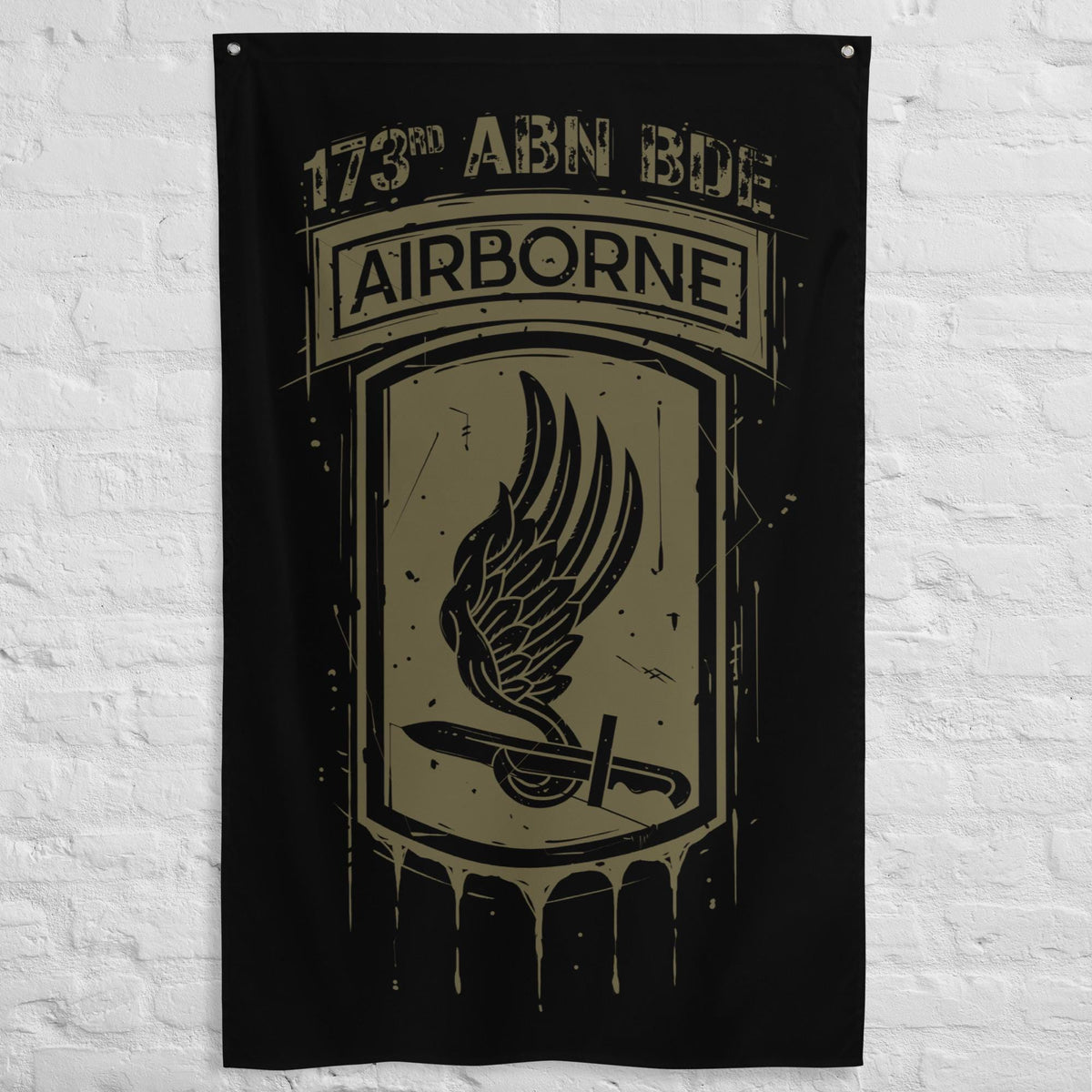 US Army 173rd Airborne Brigade Flag ONE SIDED Wall Flag Graphic Tee – Everyday Comfort · Perfect For Daily Wear