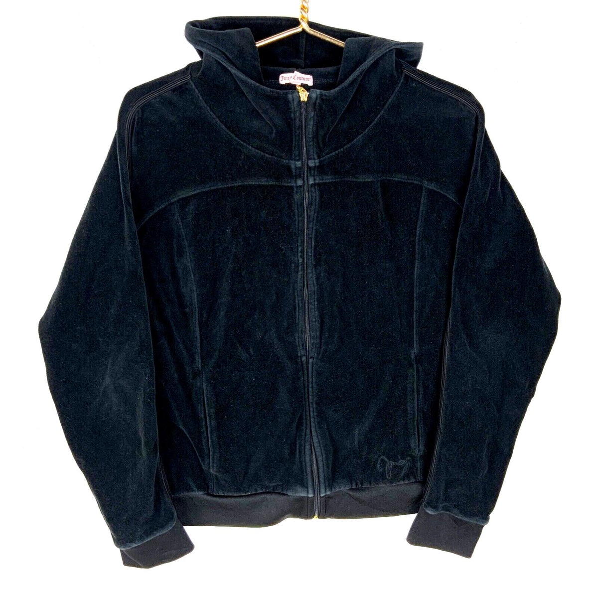 Juicy Couture Velour Women39s Sweatshirt Hoodie XL Black Full Zip Y2K Hoodie – Warm & Stylish · Great Gift For Fans