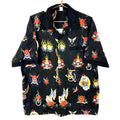 Vintage Y2K Shirt Large Black Short Sleeve Snap Button Skull Graphic Tee – Soft Feel · Trending Graphic Apparel
