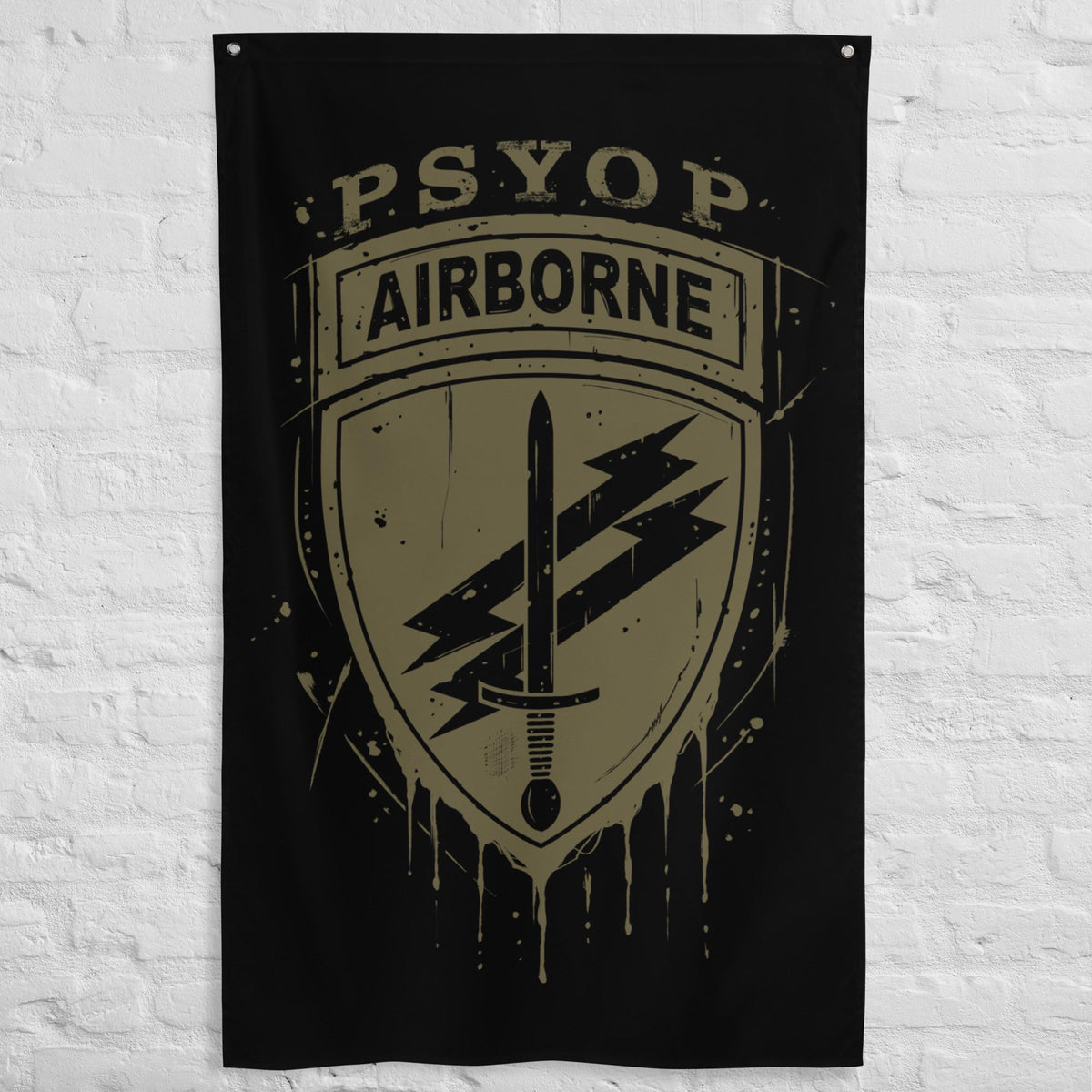 US Army PSYOP Flag ONE SIDED Wall Flag Graphic Tee – Bold Style · High-Quality Print