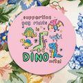 Support Gay Rights Sticker for Dinosaur Lover Funny Doodle Aesthetic Dinosaur Sticker Equal Rights Cute Gay Pride Pro LGBTQ Sticker Graphic Tee – Aesthetic Look · High-Quality Print