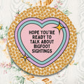 Bigfoot Sightings Sticker for Mom Who Loves Sasquatch Funny Saying Sticker with Heart Mythical Creature Famous American Folklore Gift Graphic Tee – Fan Favorite · Great Gift For Fans