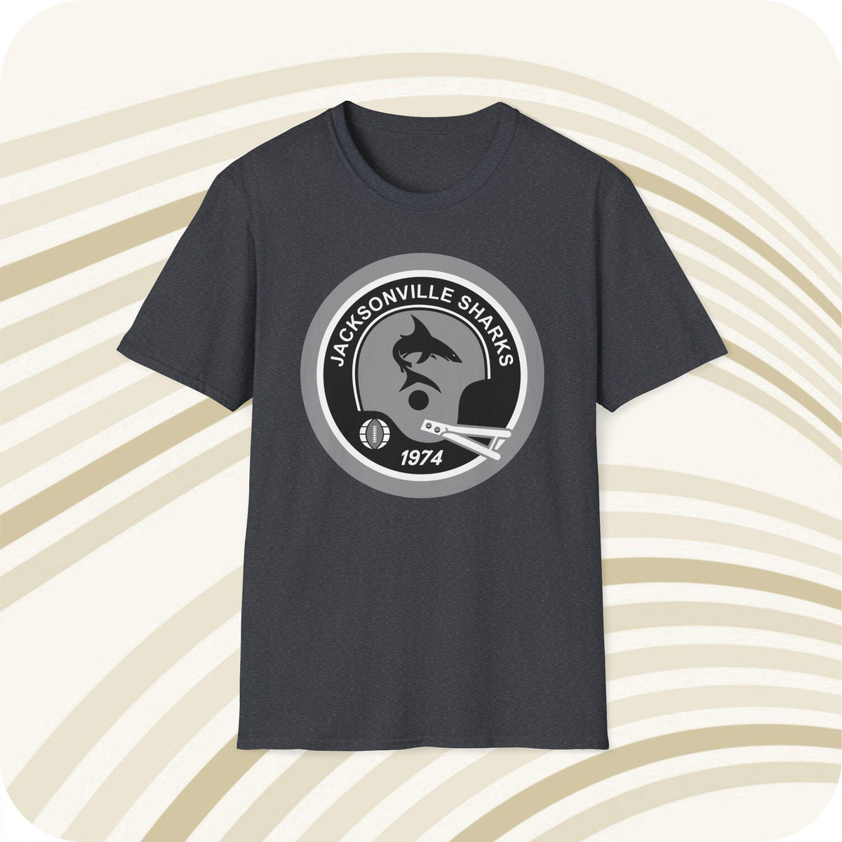 Throwbackmax Jacksonville Sharks 1974 WFL Football Classic Cut T Shirt Vintage Sports Tee Retro Football Apparel Graphic Tee – Feel-Good Design · Trending Graphic Apparel