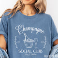 Champagne Social Club Shirt Funny Champagne Lover Shirt Food Drinking Tshirt Trendy Brunch Tee Girls Night Out Shirt Graphic Tee – Warm & Stylish · Perfect For Daily Wear