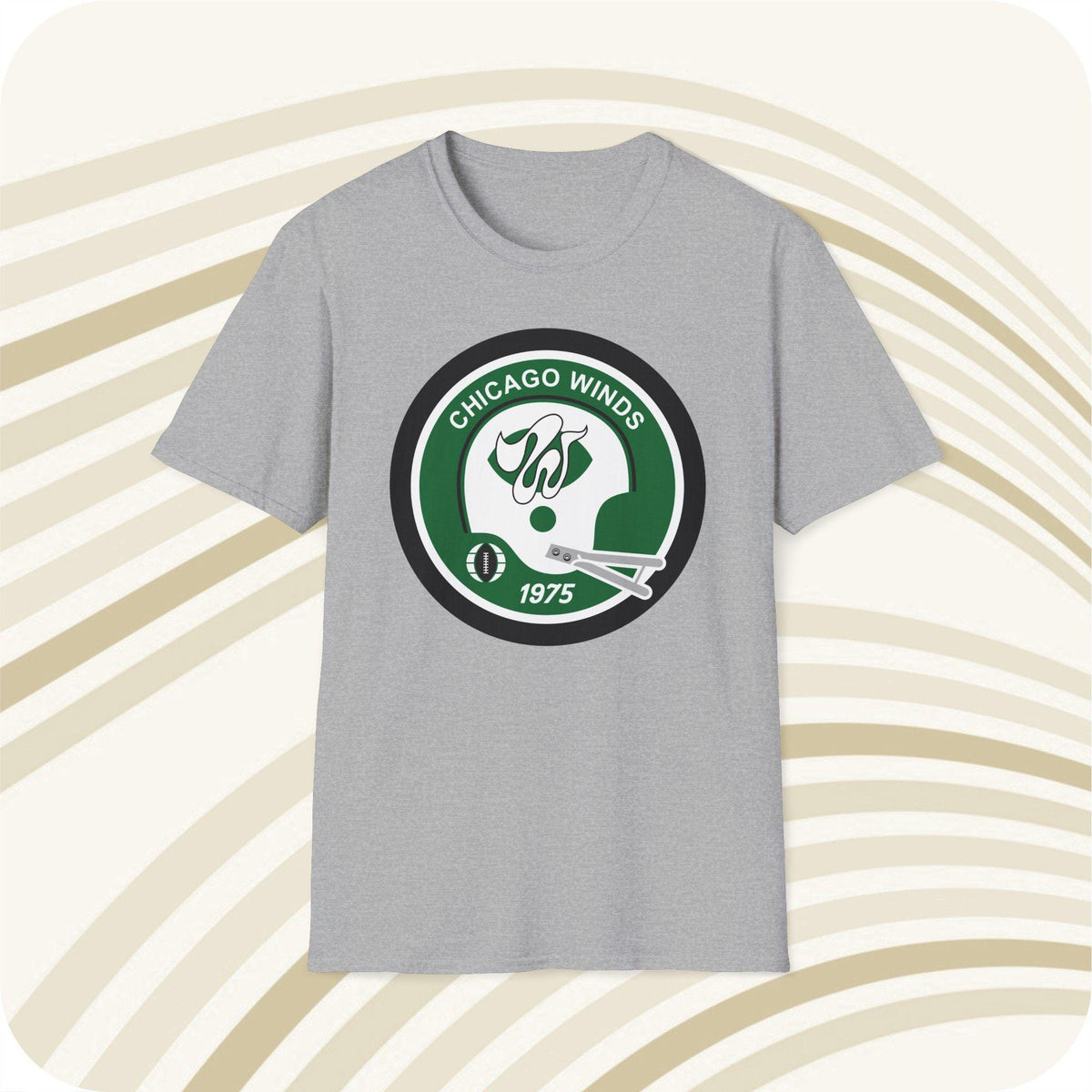 Throwbackmax Chicago Winds 1975 WFL Football Classic Cut T Shirt Vintage Sports Tee Retro Football Apparel Graphic Tee – Feel-Good Design · Top Pick For Any Outfit