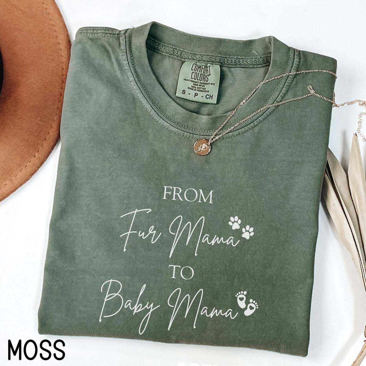 From Fur Mama To Baby Mama Pregnancy Announcement Shirt Pregnant Mom Shirt Expecting Mom Gift Dog Mom Baby Reveal Shirt Graphic Tee – Soft Feel · High-Quality Print