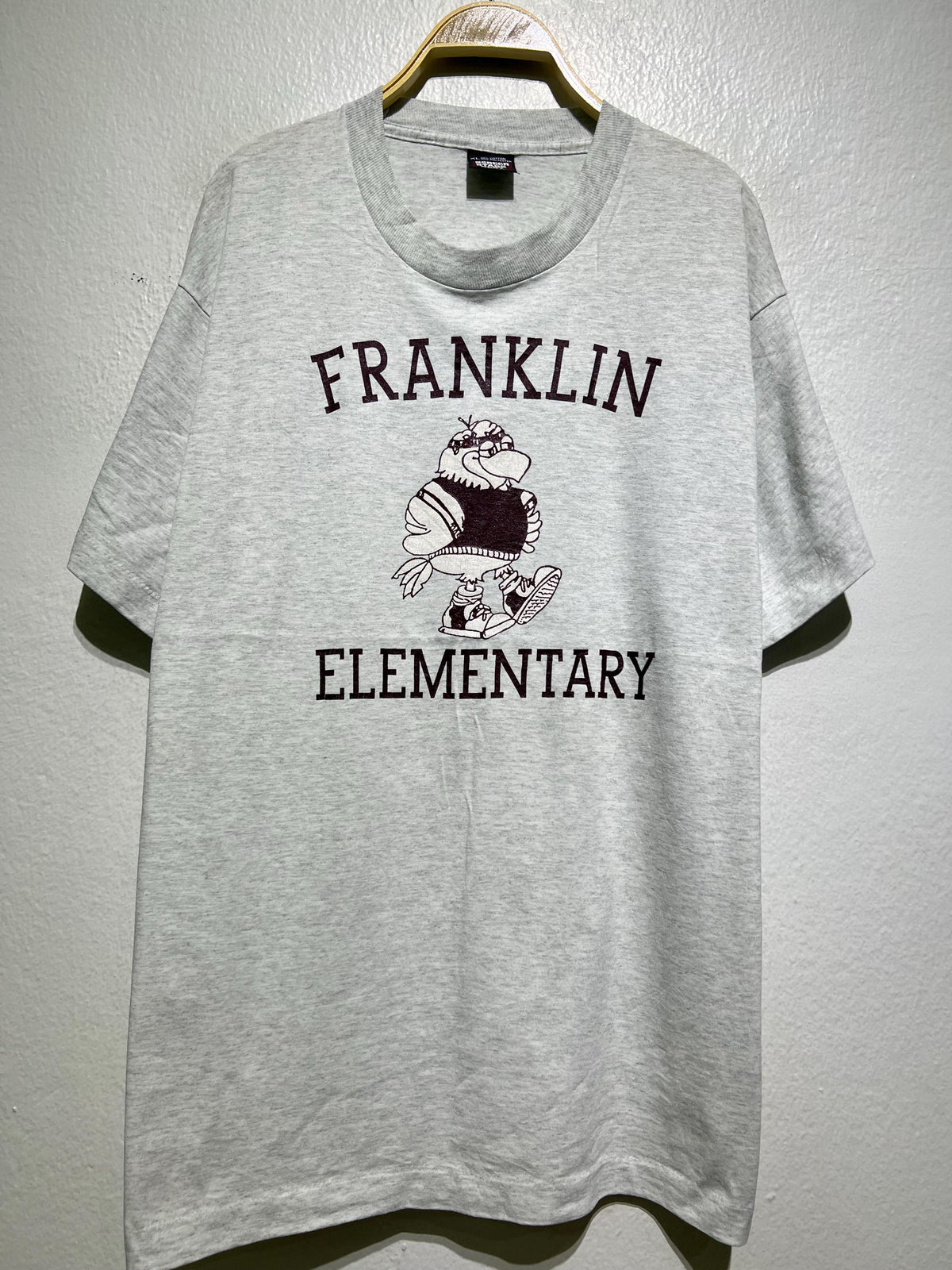 Vintage 90s Franklin Elementary School Mascot T Shirt Size L Vintage School Tee Rare Educational Collectible Graphic Graphic Tee – Warm & Stylish · Trending Graphic Apparel