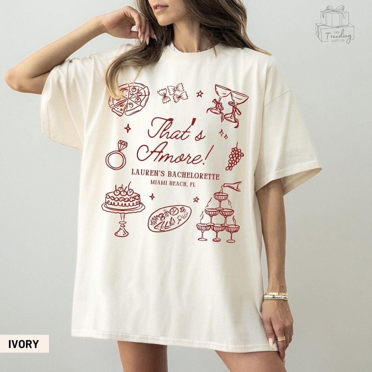 That39s Amore Bachelorette Shirt Personalized Italian Theme Bach Party Tshirt Pizza Wine Custom Bridesmaid Outfits Graphic Tee – Warm & Stylish · High-Quality Print