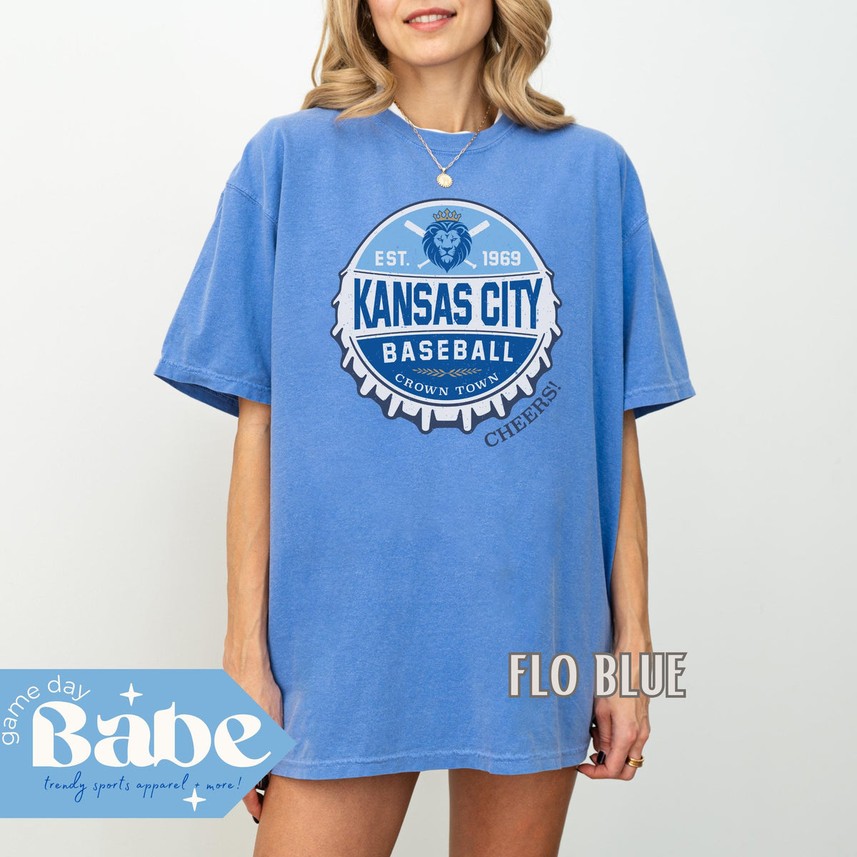 Adult Tee Royals Baseball Kansas City Shirt Crown Town Game Day Outfit KC Gear Blue Gift Short Sleeve TShirt Mens Graphic Tee – Warm & Stylish · Great Gift For Fans