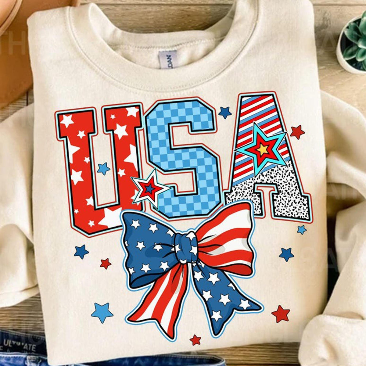 Memorial Day Shirt America USA Bow Coquette Sweatshirt Independence Day Hoodie 4th of July T shirt Patriotic Tee America Gift For Her Hoodie – Cozy Vibes · Great Gift For Fans