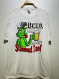 Vintage 90s Festive Green Monster Beer Lover Tee XL Whimsical Graphic Tee – Premium Graphic · Perfect For Daily Wear