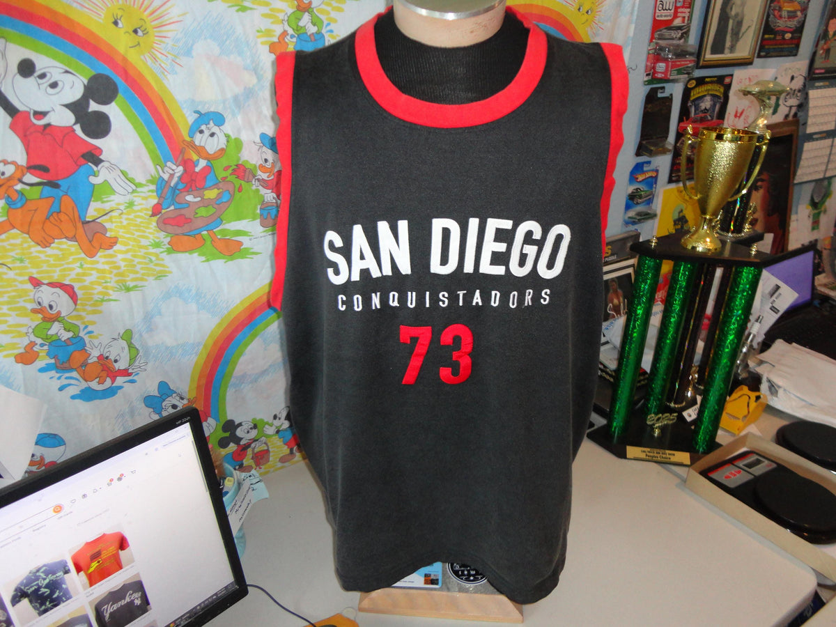 San Diego Conquistadors ABA Basketball Jersey Sleeveless Shirt Size 3XL Jersey – Fan Favorite · Great Gift For Fans
