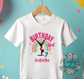 7th Birthday Tshirt Girl Who Loves Gymnastics Handstand Party Tee I am 7 Shirt Girls Gymnast t shirt Personalised Birthday Top 1245 Graphic Tee – Fan Favorite · Trending Graphic Apparel