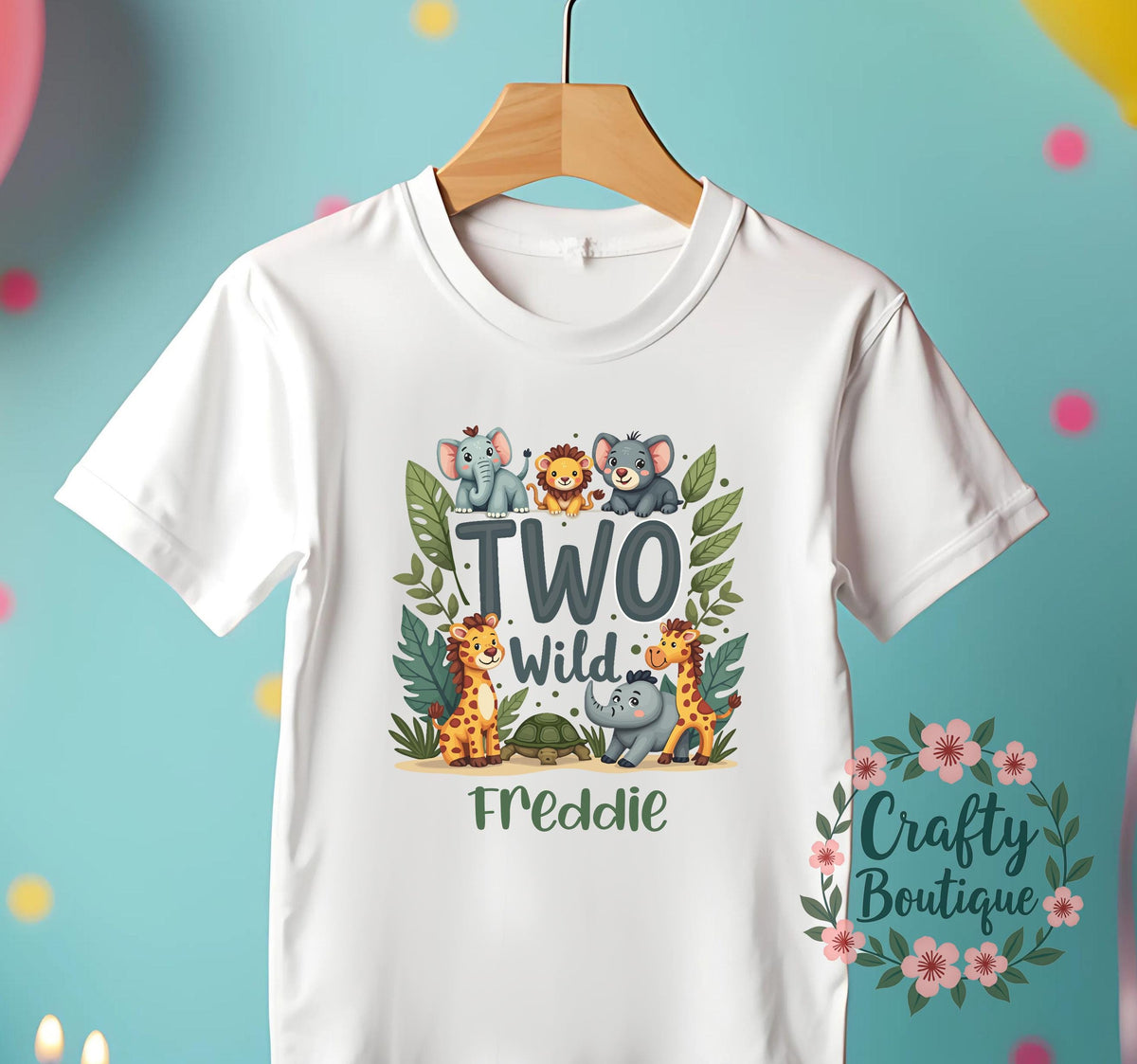 2nd Birthday t shirt Two Wild Shirt Personalised Birthday Gift 2 Year Old Jungle Theme Tee Boys Party T Shirt I am Two Outfit 1239 Graphic Tee – Bold Style · High-Quality Print