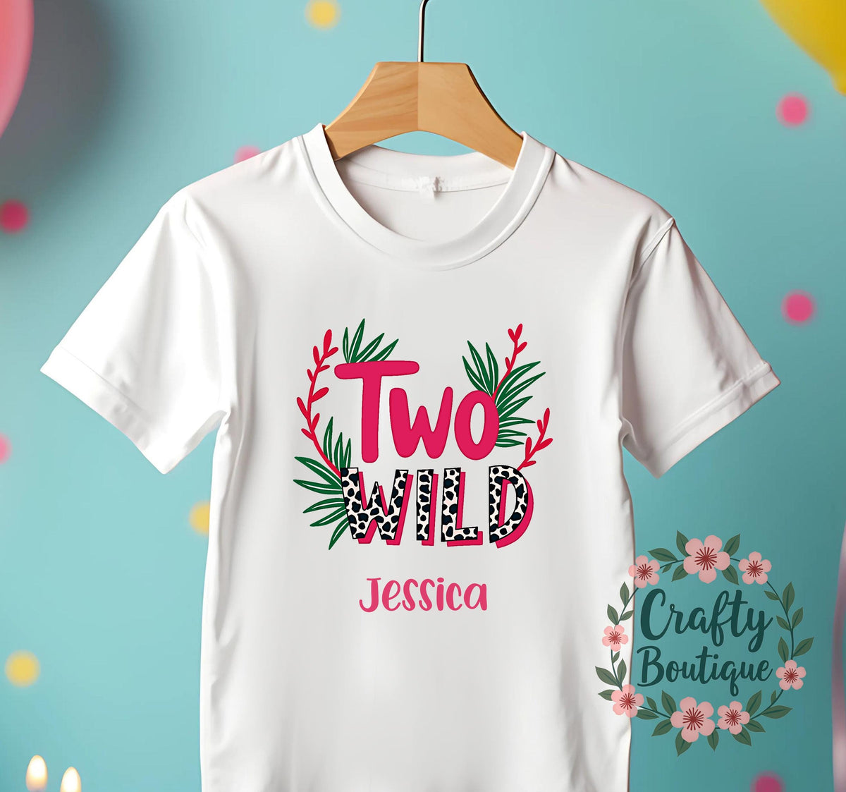 2nd Birthday t shirt Two Wild Shirt Personalised Birthday Gift 2 Year Old Jungle Theme Tee Girls Party T Shirt I am Two Outfit 1235 Graphic Tee – Cozy Vibes · Trending Graphic Apparel