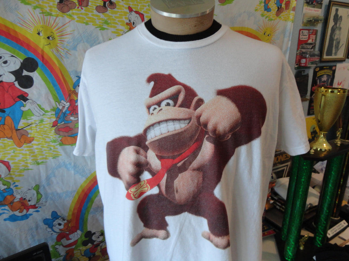 Nintendo Donkey Kong White Tee T Shirt Size XL Graphic Tee – Easygoing Wear · High-Quality Print