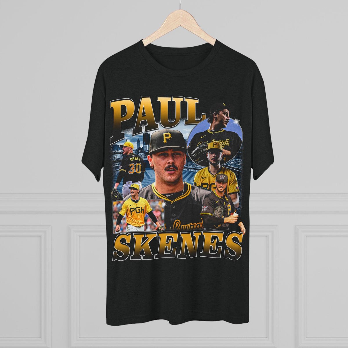 Paul Skenes T Shirt Retro Pittsburgh Baseball Tee Unisex Soft Fit Graphic Tee – Soft Feel · Perfect For Daily Wear
