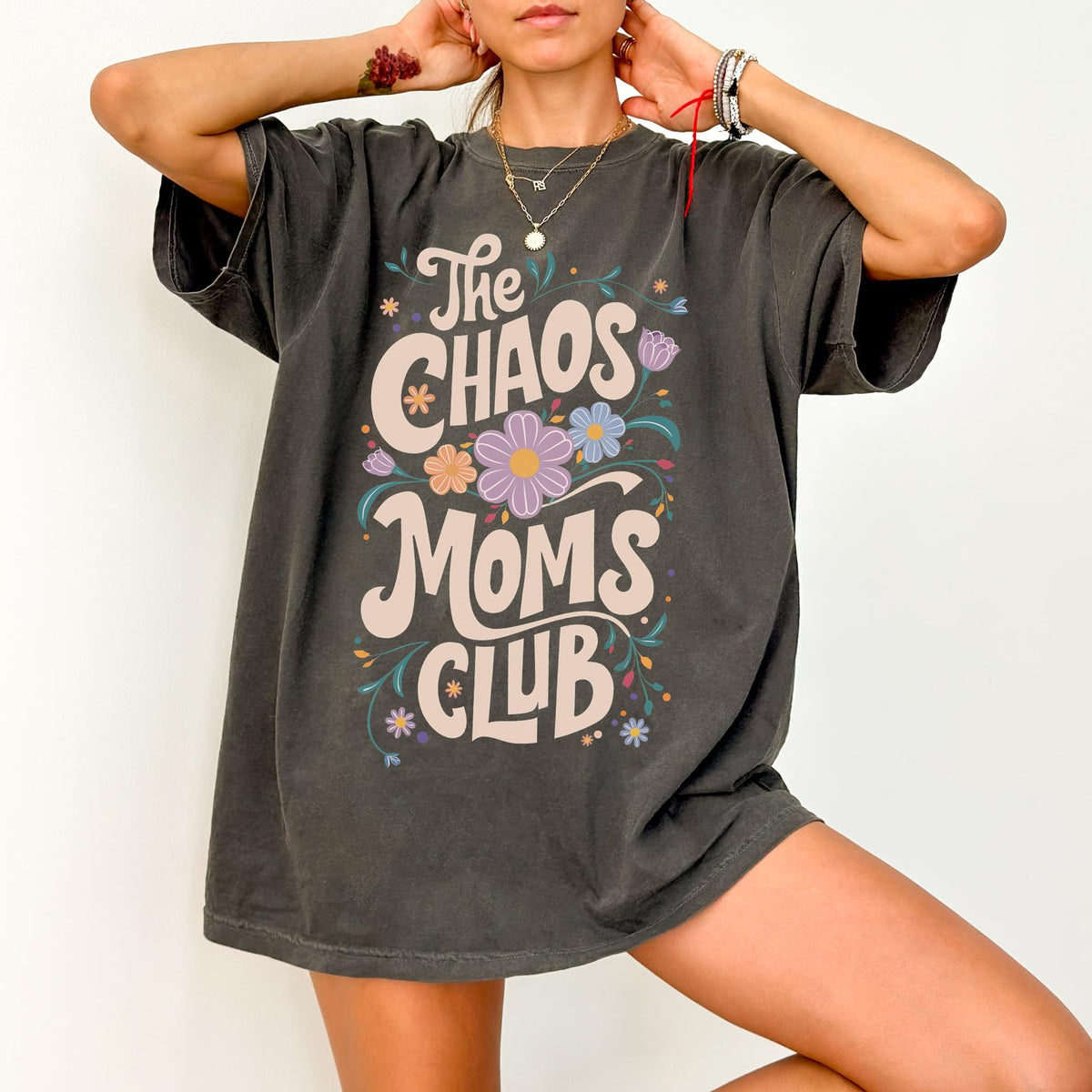 The Chaos Moms Club Shirt Mothers Day Gift Anxious Shirt Mental Health Shirt Mom Positive Graphic Tee – Fan Favorite · Must-Have Style