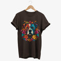 Colorful Pitbull with Flowers T Shirt Tropical Floral Dog Tee Spring Fashion Pet Owner Gift Graphic Tee – Easygoing Wear · Great Gift For Fans