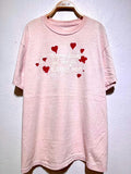 Vintage 80s Somebody In Texas Loves Me Heart Print Cute Romantic Souvenir T Shirt Size L Graphic Tee – Soft Feel · Must-Have Style