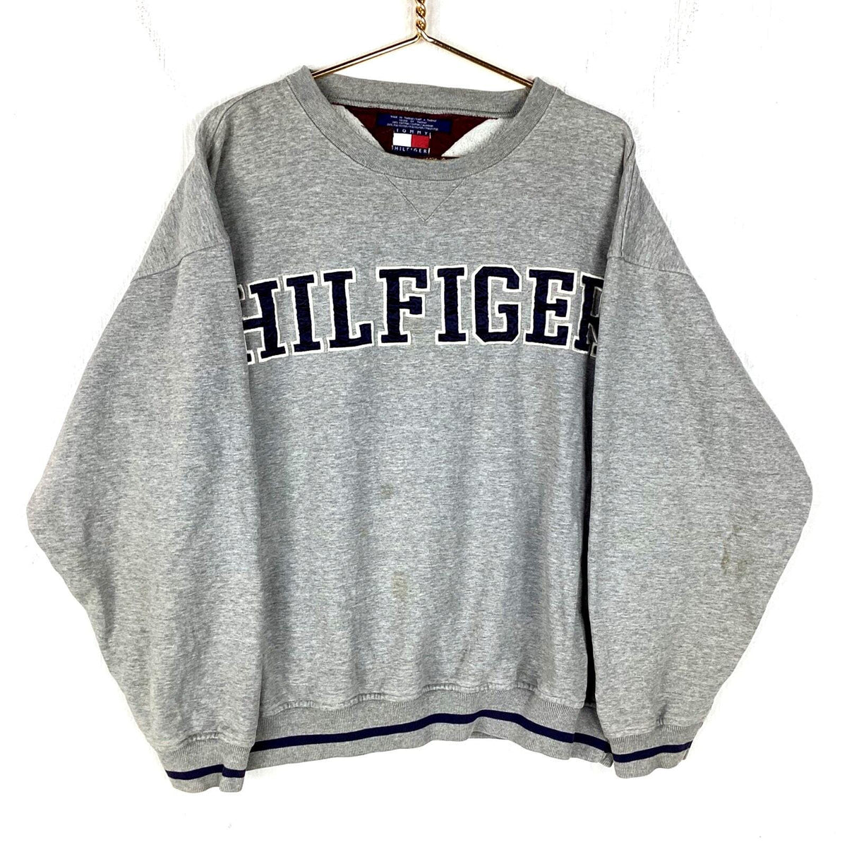 Vintage Tommy Hilfiger Sweatshirt Crewneck Size 2XL Gray Spell Out 90s Sweatshirt – Premium Graphic · Trending Graphic Apparel
