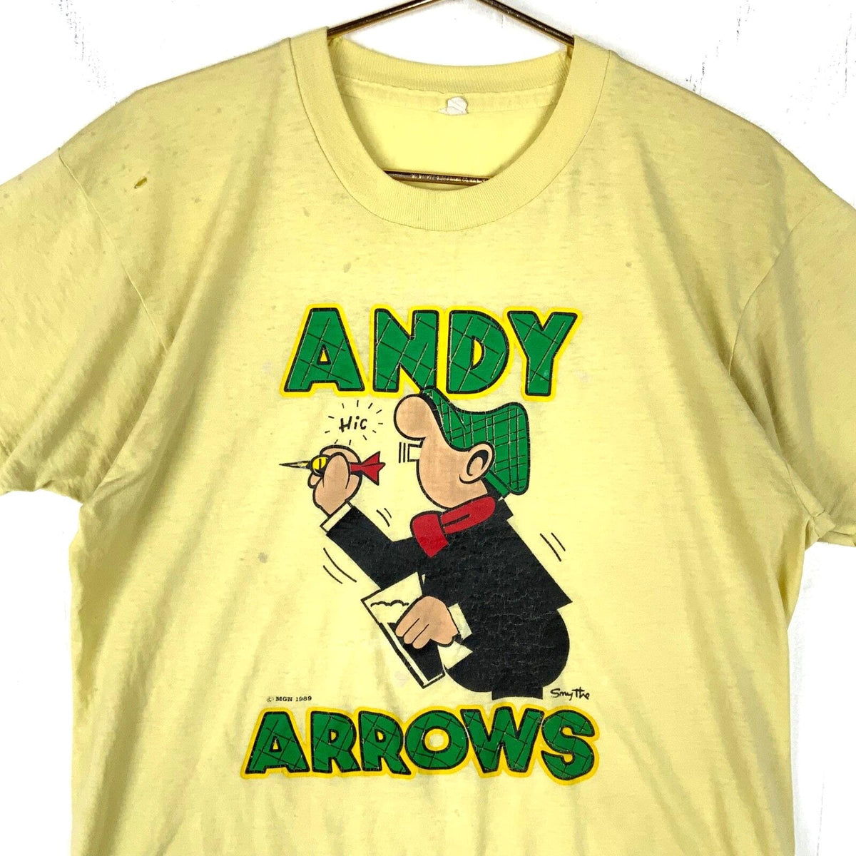 Vintage Andy Capp TShirt Large Yellow Single Stitch Comic 1989 Darts Arrows 80s Graphic Tee – Everyday Comfort · Must-Have Style