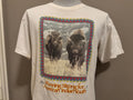 Vintage 90s American Indian Running Strong For Youth Bison Tshirt L Graphic Tee – Premium Graphic · Great Gift For Fans