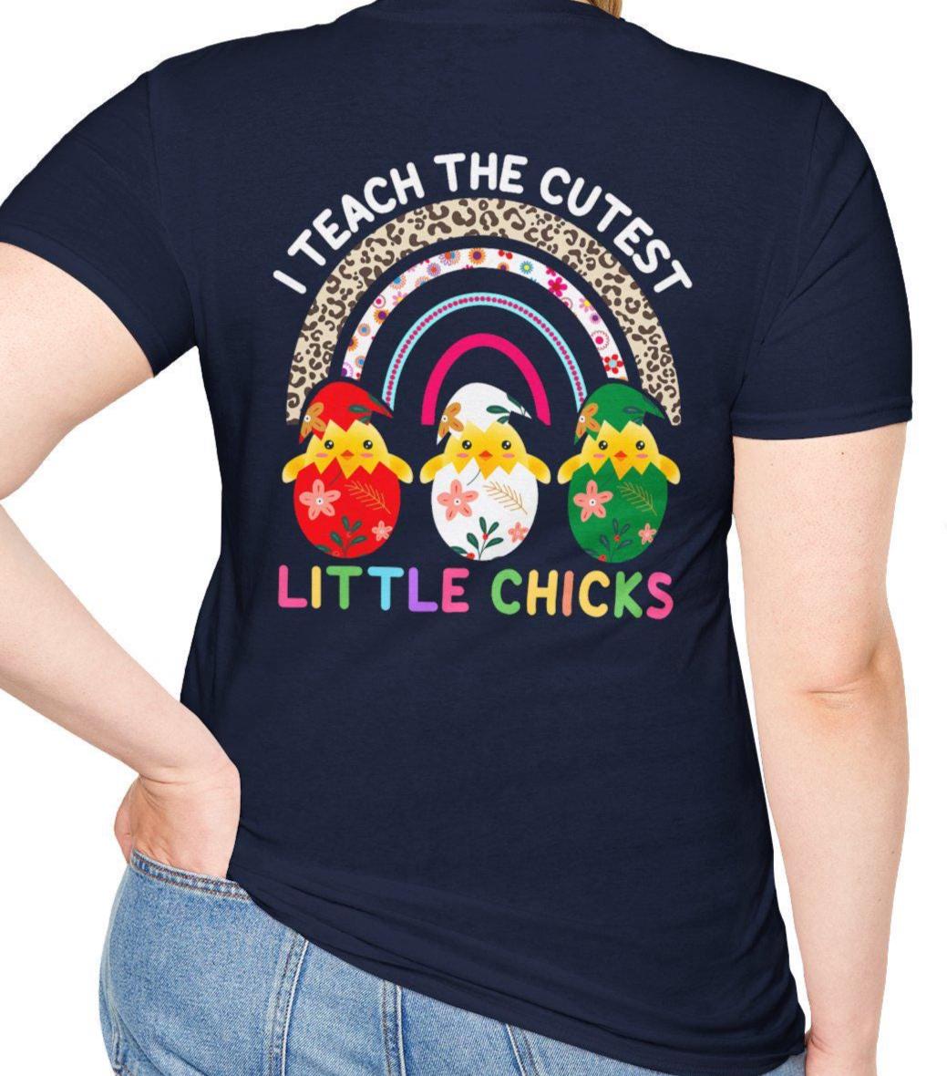 Easter Little Chicks T Shirt Spring Fashion Cute Kids Shirt Gender Neutral Tee Festival Outfit Egg Hunt Gift Graphic Tee – Easygoing Wear · High-Quality Print