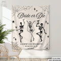 Bride or Die Bachelorette Party Banner Personalized Gothic Skeleton Bride Photo Backdrop Tapestry Funny Halloween Wedding Favors Graphic Tee – Cozy Vibes · Top Pick For Any Outfit