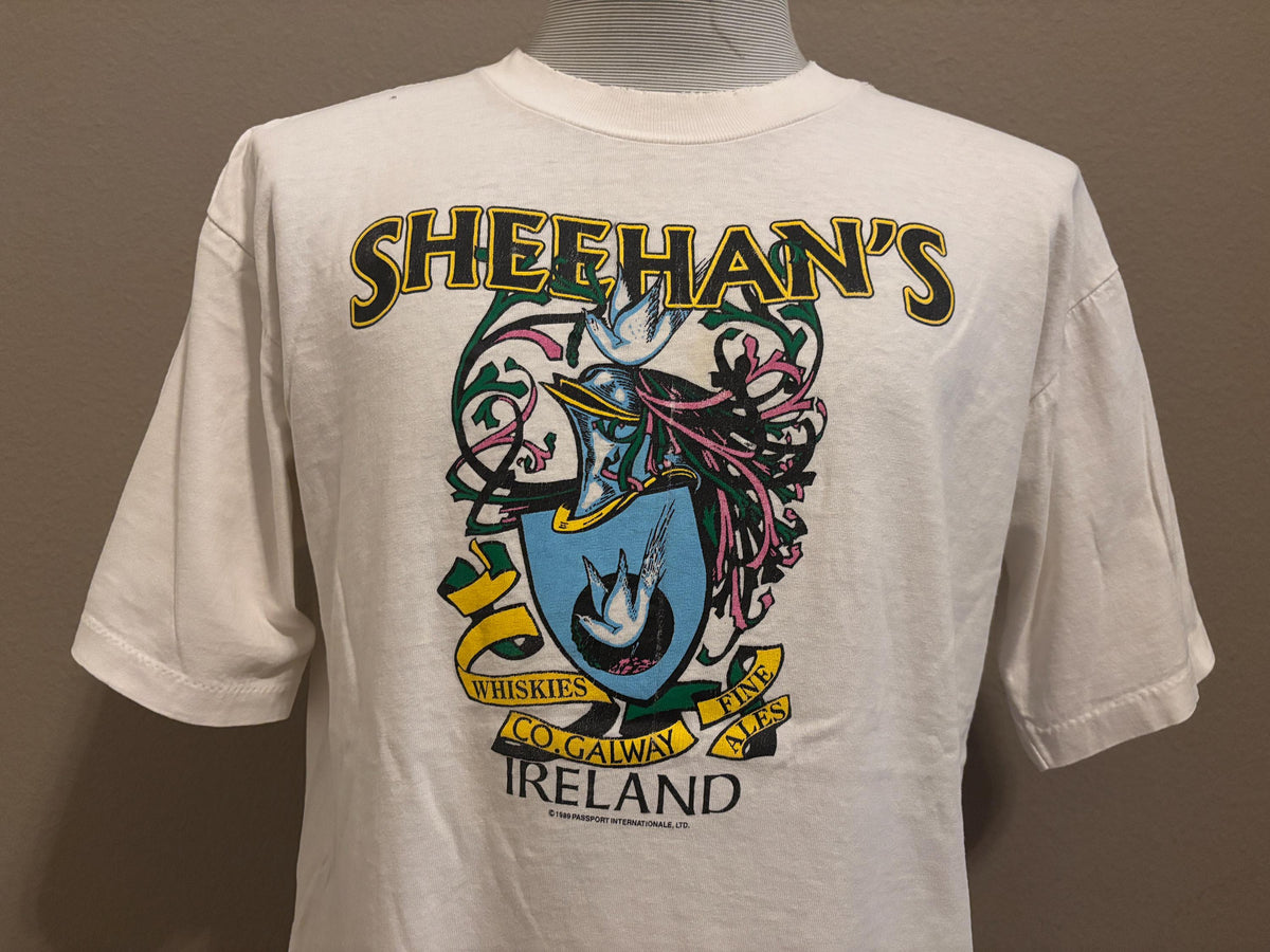 Vintage 90s Sheehans Ireland Whiskies Fine Ales Alcohol Tshirt XL Graphic Tee – Fan Favorite · High-Quality Print