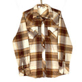 Vintage 1970s Kennington Western Shirt Large Brown Plaid Long Sleeve Button Up Graphic Tee – Warm & Stylish · Trending Graphic Apparel