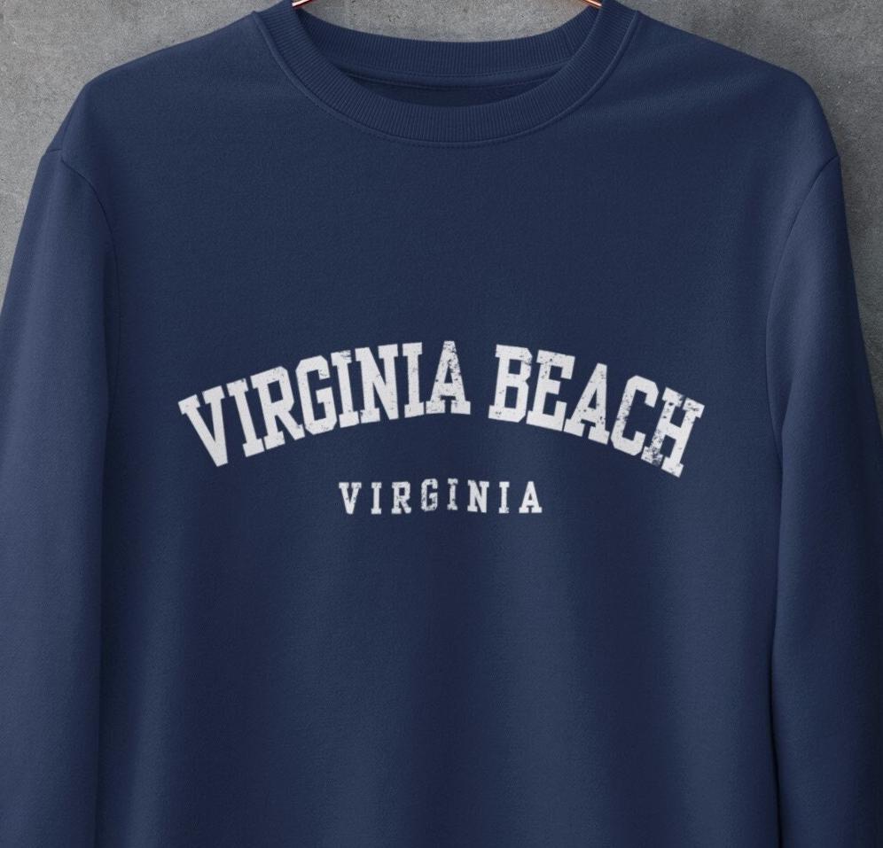 Virginia Beach Crewneck Sweatshirt Womens VA Pullover Souvenir Gifts Sweatshirt – Bold Style · Must-Have Style