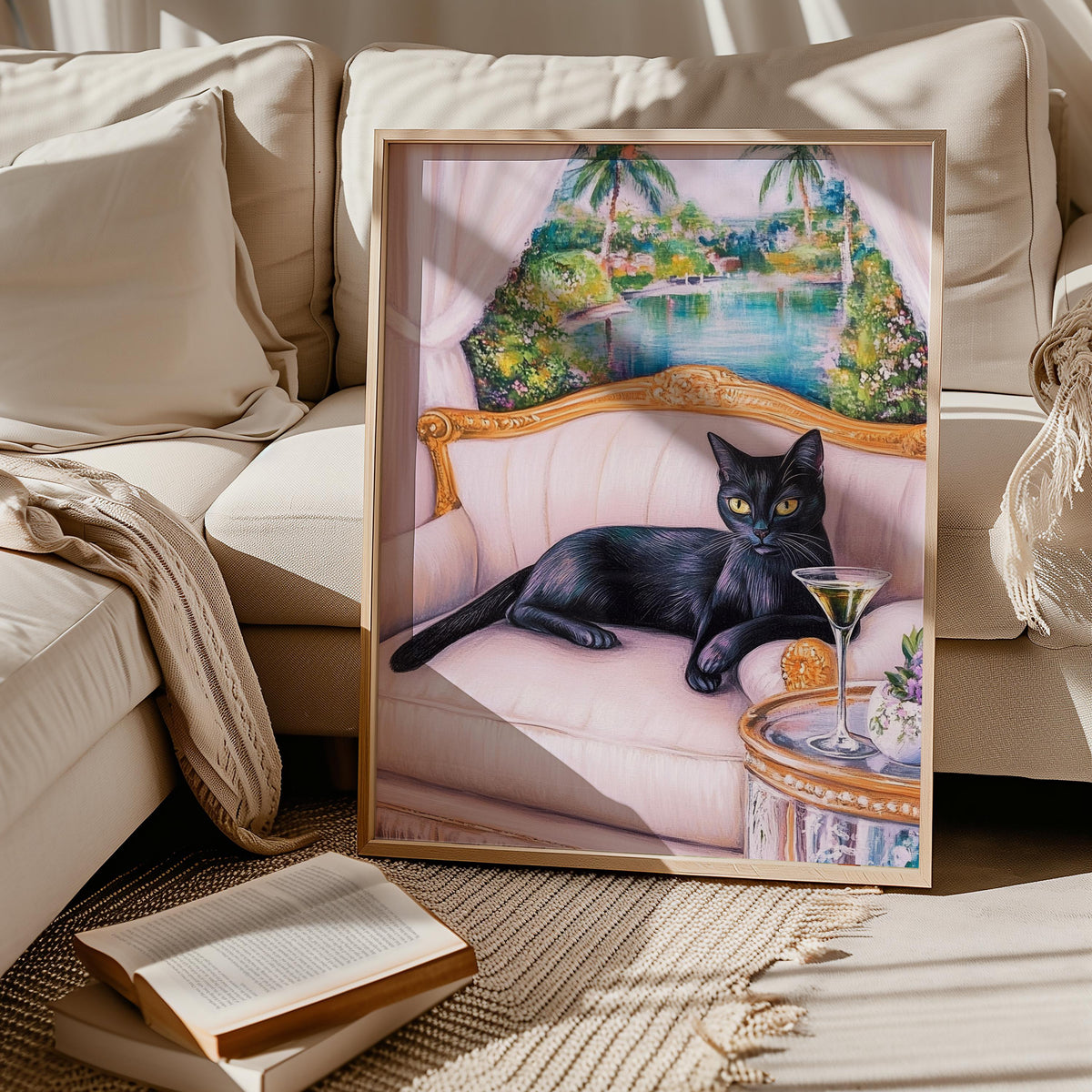 Black Cat With Martini Wall ArtCocktail PosterBar Cart DecorCute Quirky WhimsicalAlcohol Decor Funny Kitchen PrintGift For Cat Lovers Graphic Tee – Soft Feel · Must-Have Style