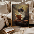 Tuxedo Cat Reading Book Wall ArtCat Lover Gift Funny Cat Print Unique Cat Print Cat Mom Gift Vintage Cat Painting Kitten Art Poster Graphic Tee – Everyday Comfort · High-Quality Print