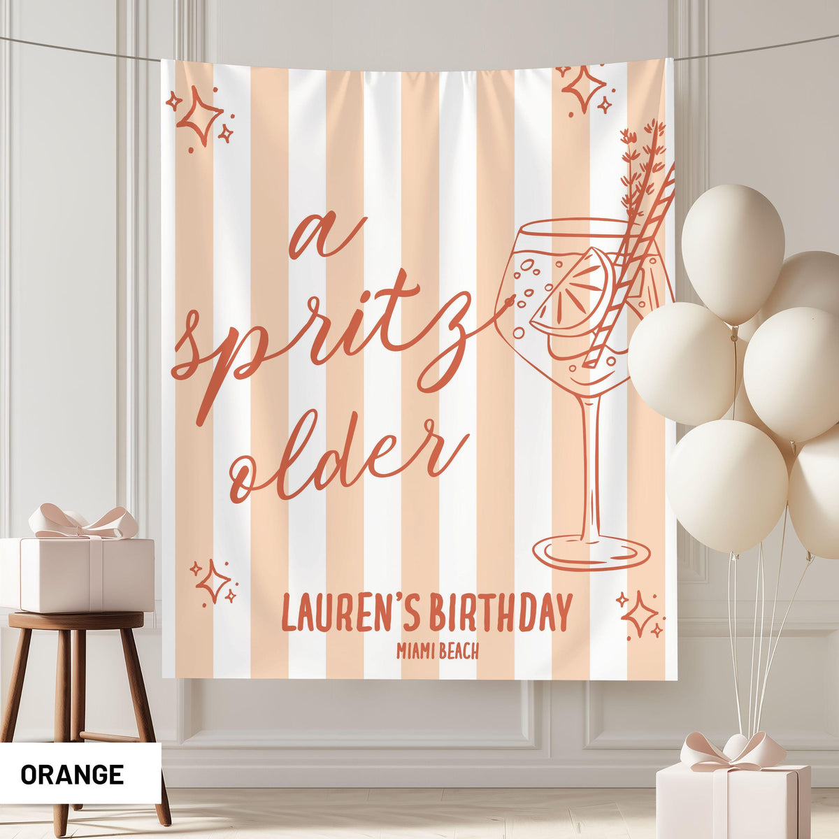 Aperol Spritz Birthday Banner A Spritz Older Welcome Sign 30th Birthday Tapestry Italian Theme Photo Backdrop 21st Italian Beach Bday Graphic Tee – Bold Style · Trending Graphic Apparel