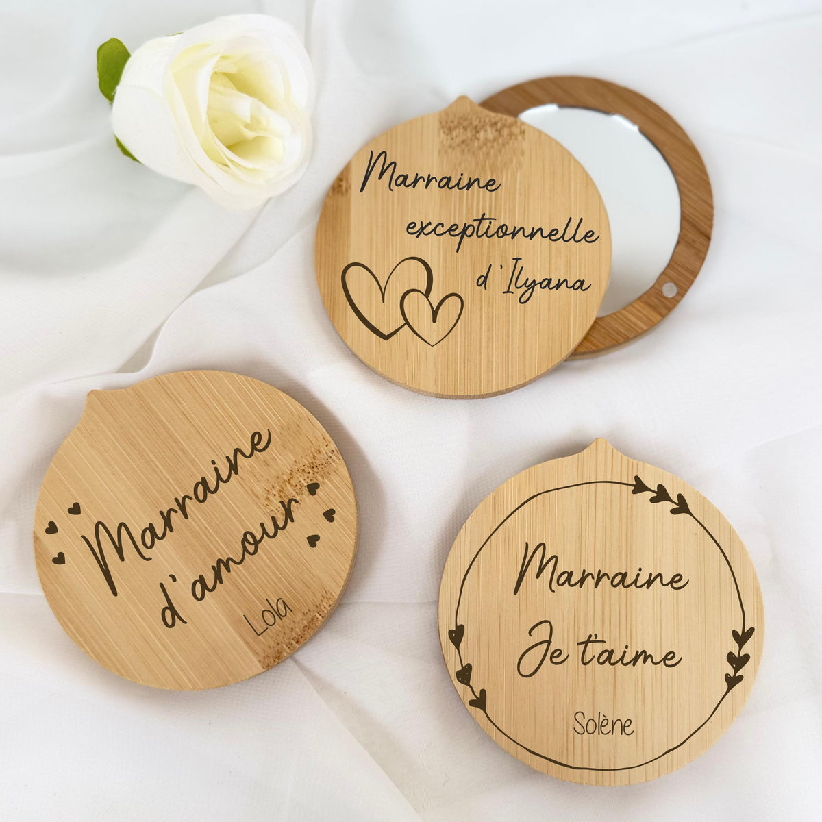 Miroir personnalis marraine Cadeau Marraine Anniversaire marraine cadeau marraine baptme ide cadeau marraine Graphic Tee – Feel-Good Design · High-Quality Print