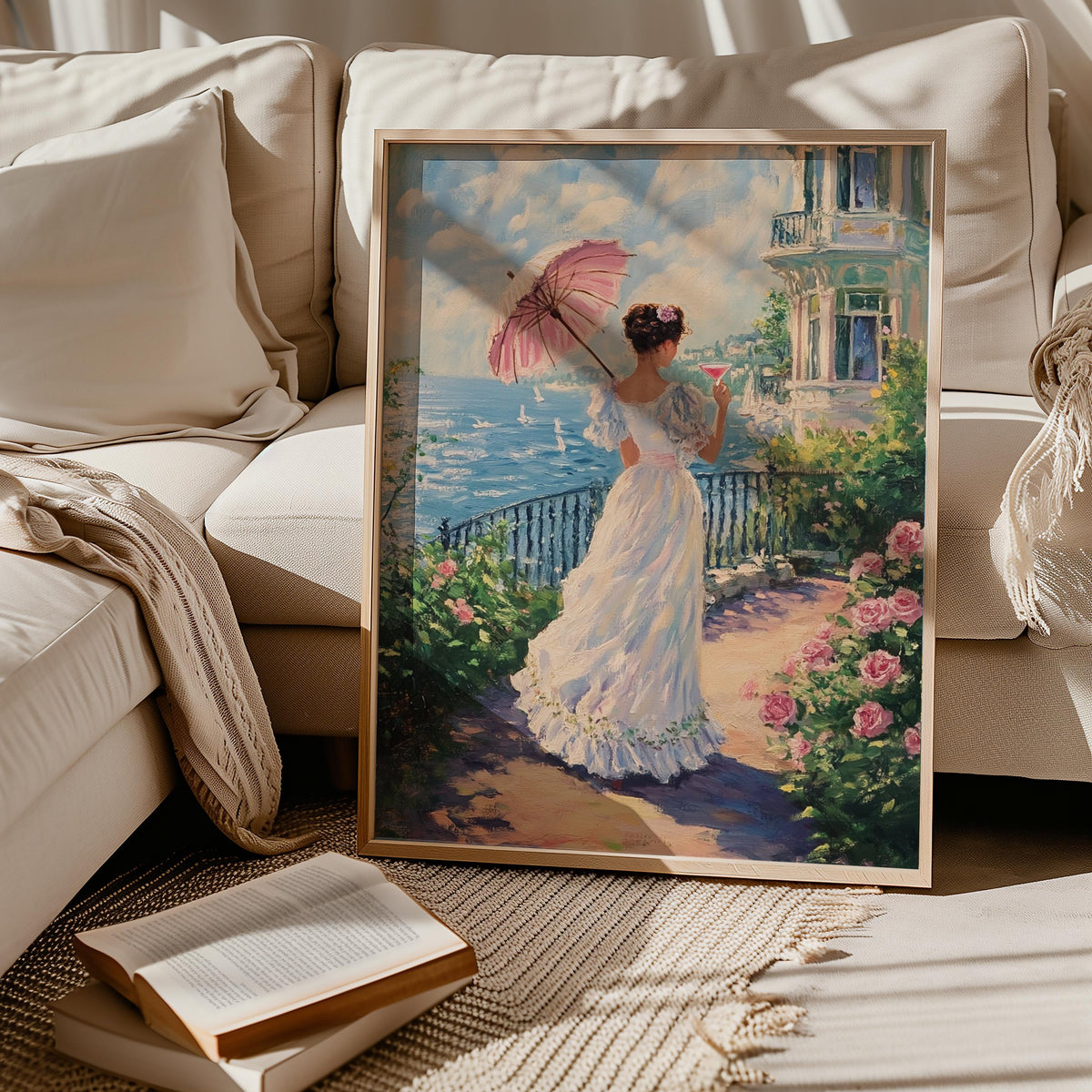 Monet Woman with Martini PrintPink Girly Wall ArtAltered Oil PaintingCoquette Cocktail PosterQuirky Alcohol ArtWhimsical Bar Cart Decor Graphic Tee – Premium Graphic · High-Quality Print