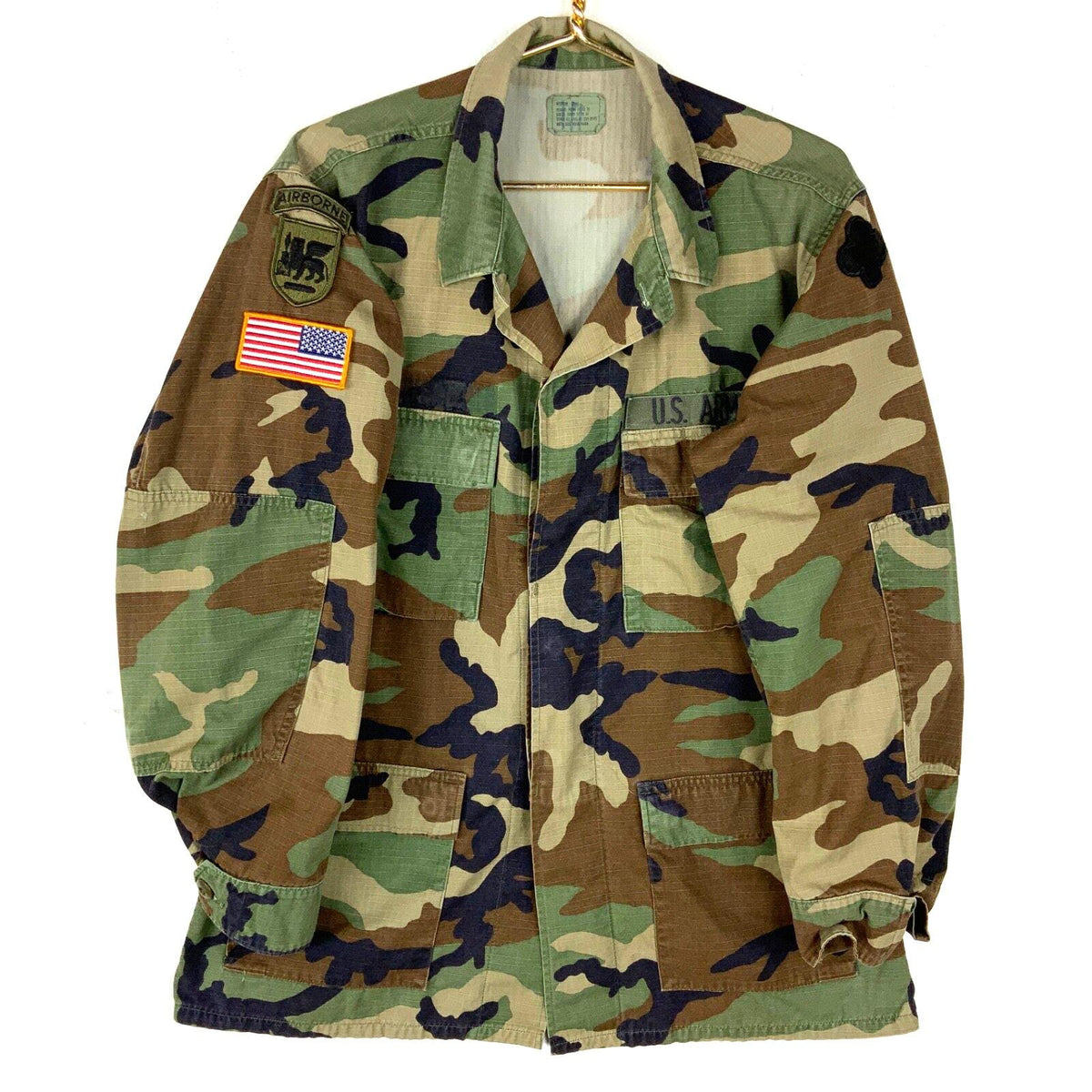 Vintage Us Army Hot Weather Coat Medium Long Woodland Camouflage Button Up 1996 Graphic Tee – Premium Graphic · Great Gift For Fans