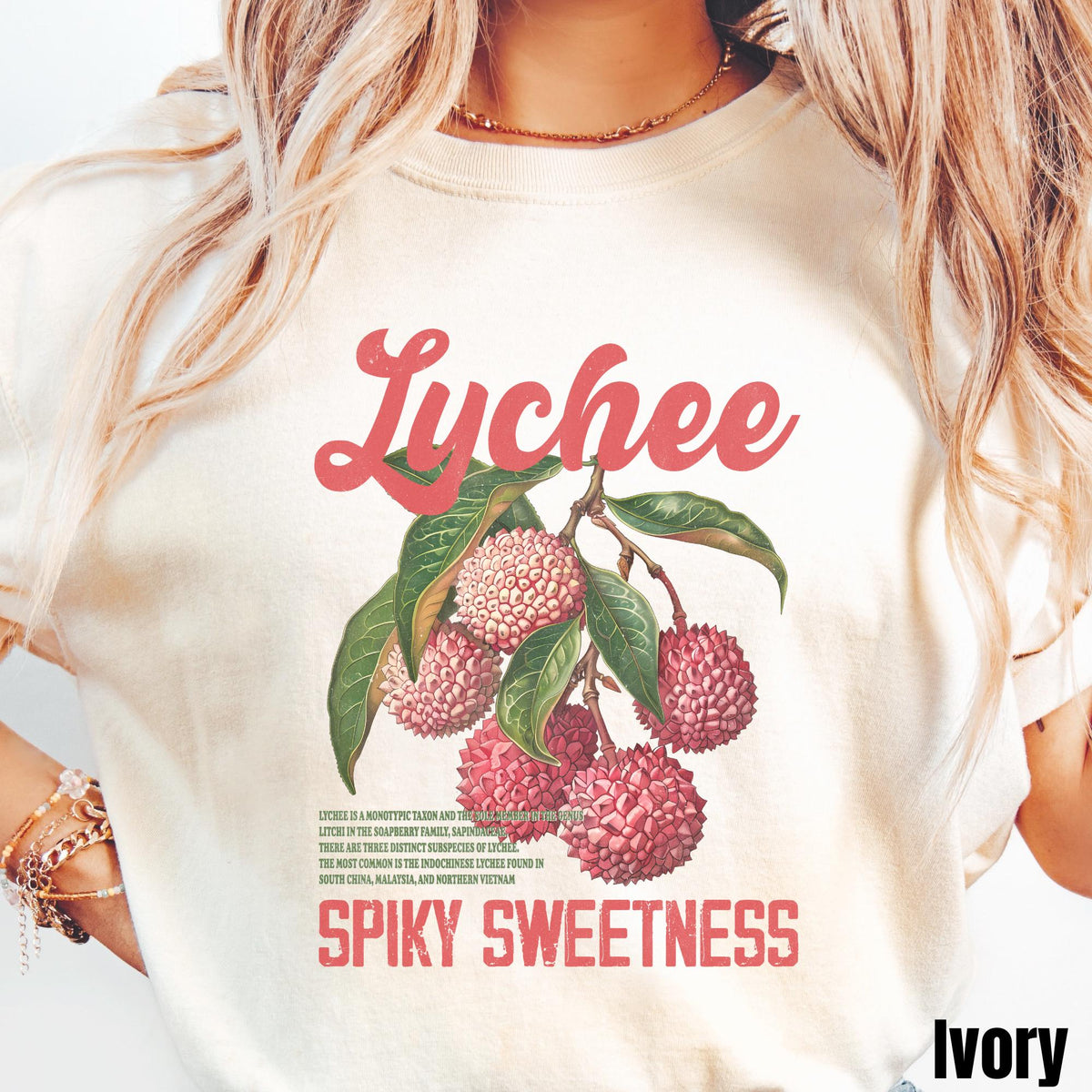 Retro Lychee Shirt Botanical Fruit Shirt Exotic Summer Fruit Shirt Farmers Market Shirt Tropical Fruit Tshirt Graphic Tee – Soft Feel · Top Pick For Any Outfit
