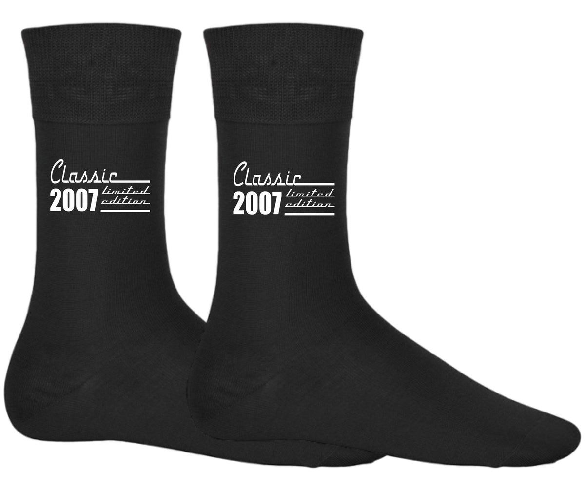 18th Birthday Socks for Men WomenBorn in 2007Classic Limited EditionGift for 18 Years OldFun Birthday Socks for 2007 Birthday Graphic Tee – Bold Style · Trending Graphic Apparel