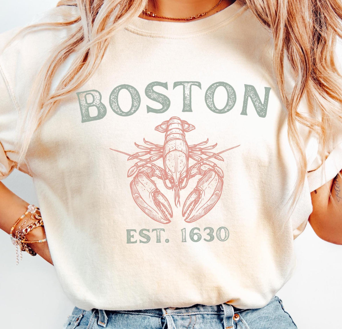 Vintage Boston Lobster Tshirt Gift Tee Graphic Tee – Feel-Good Design · Perfect For Daily Wear